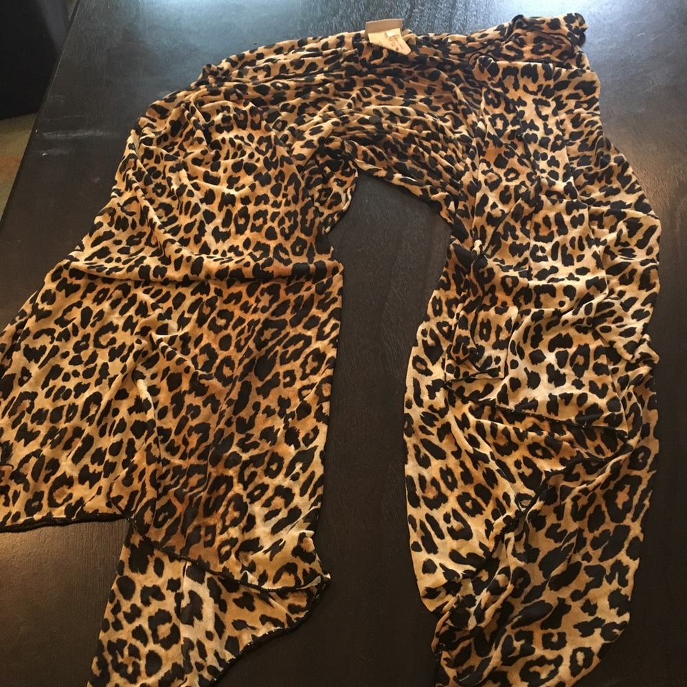 Cheetah cover up wrap sheer